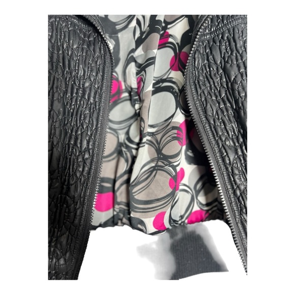 Mario Serrani Quilted Black Bomber Jacket - Picture 5 of 7